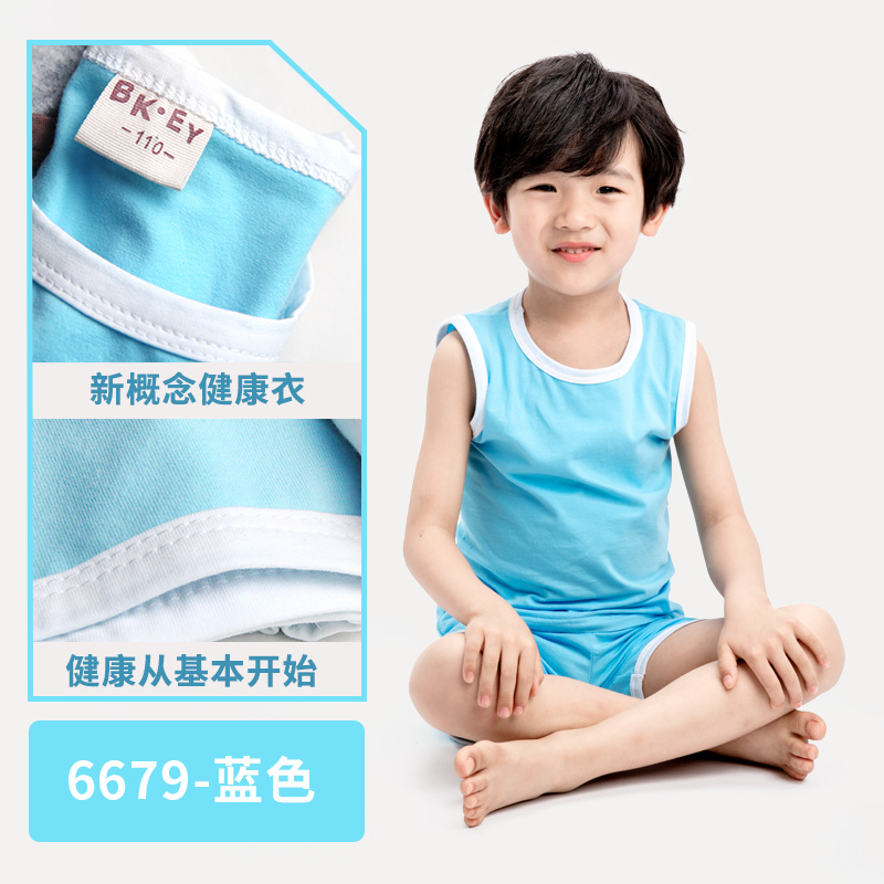 vest trẻ em bộ Boys and Girls mùa hè 2020 bé mới quần short tay bình thường ở trẻ lớn hai mảnh bộ.