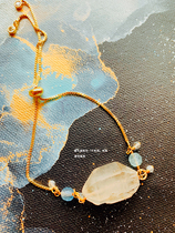 Sold Appreciation - Millennium Hong Original Design - Sichuan Kawa Guardian Stone Natural Crystal Raw Stone Bracelet for Women Handmade