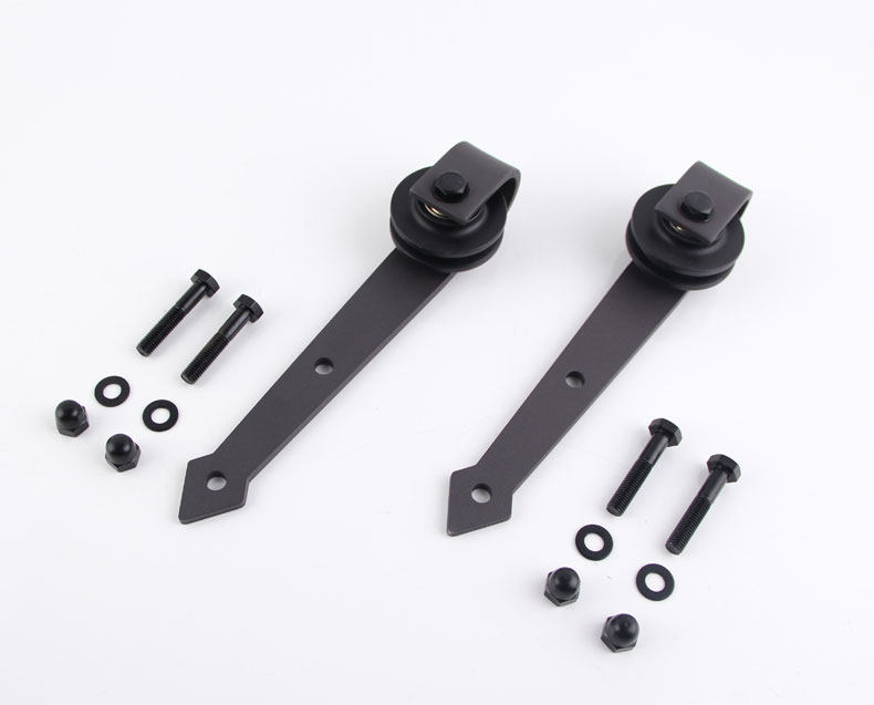 Barn door hanging wheel sliding door track indoor door kitchen door European pulley sliding hardware accessories warehouse Valley door hanging wheel
