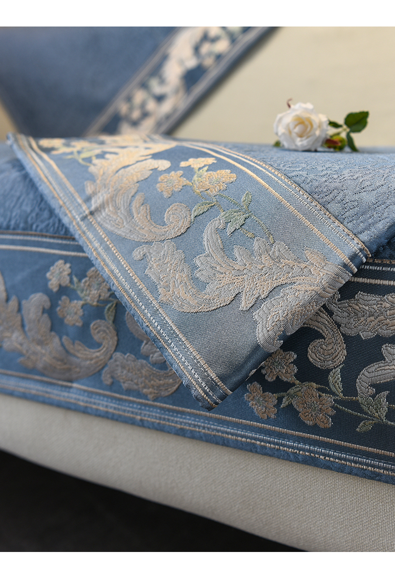Sofa đệm bốn mùa vạn năng vải chống trượt bọc sofa khăn mới Trung Quốc gỗ rắn bao gồm tất cả phòng khách kết hợp đệm - Ghế đệm / đệm Sofa nệm ngồi bệt