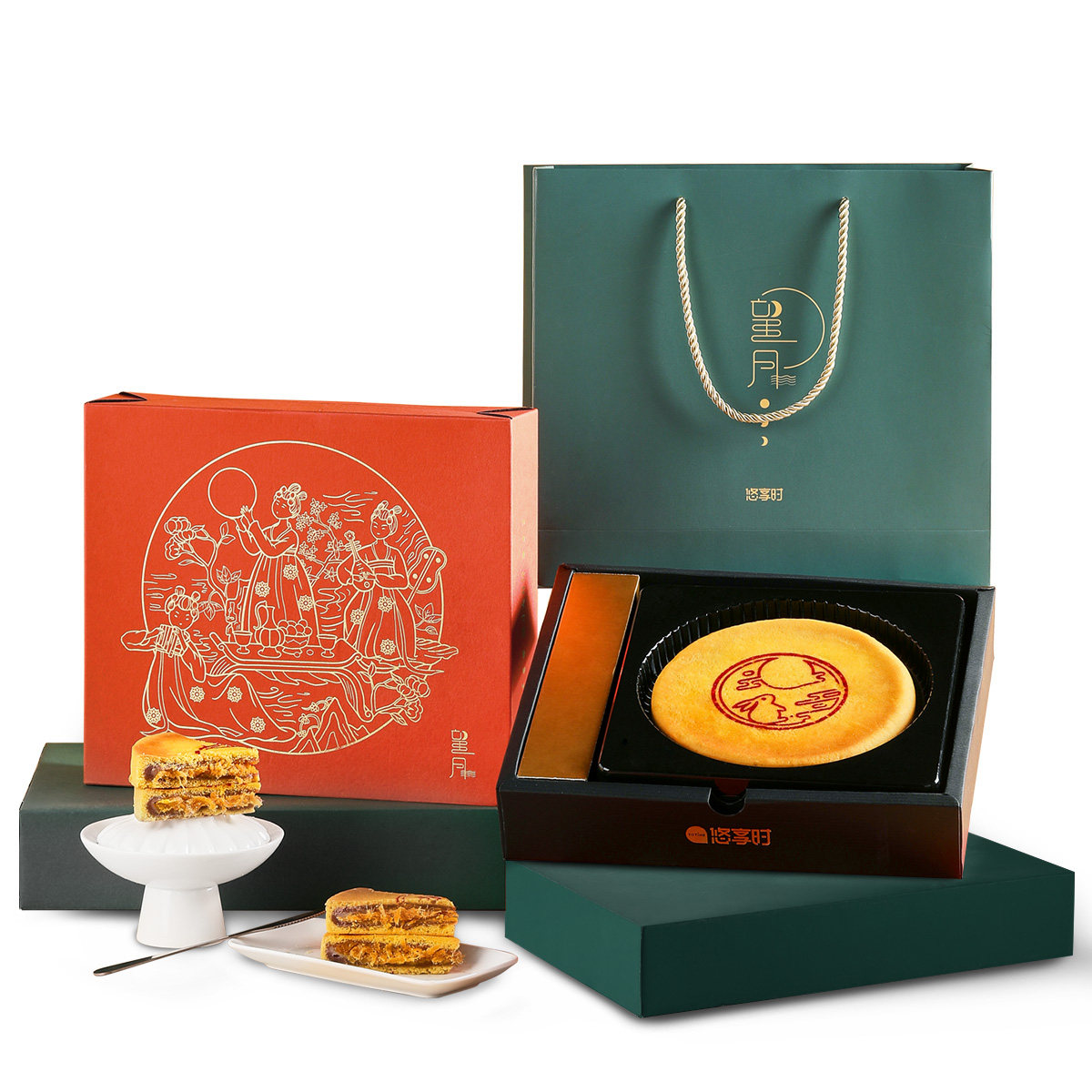 悠享时 中秋节大月饼 310g礼盒装 天猫优惠券折后￥89包邮（￥99-10）