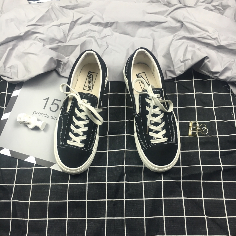 Mùa thu mới ulzzang Phiên bản Hàn Quốc của giày vải cổ điển Harajuku sinh viên hoang dã đôi giày xu hướng - Plimsolls giày sneaker