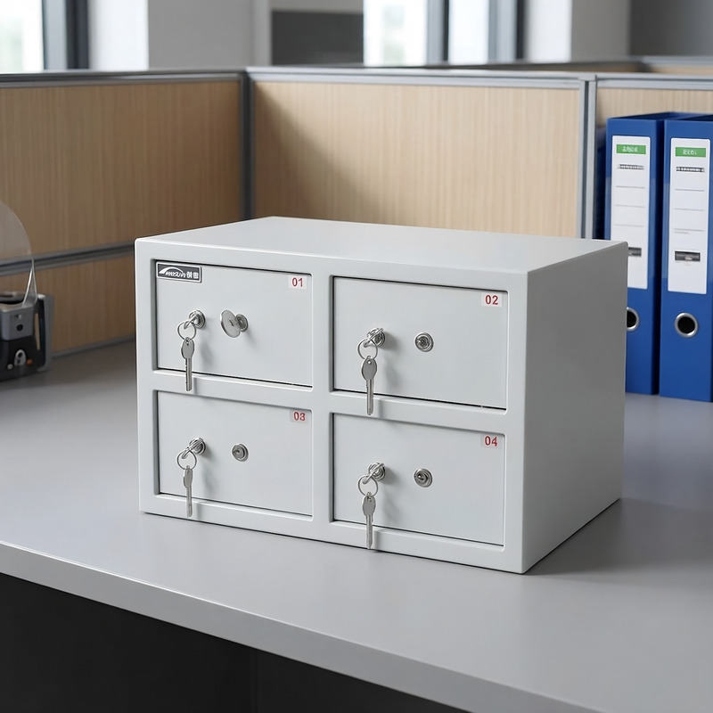 Rujia Yatuo Front Desk Safe Deposit Box Four-Door Double-Key Opening Storage Cabinet Hotel Spare Cash Safe Rujia Yatuo Front Desk Safe Deposit Box Four-Door Double-Key Opening Storage Cabinet Hotel Spare Cash Safe