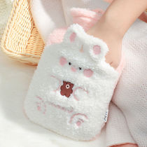 Hot Water Bag Cute Plush Schoolgirl Hot Compress Belly Size Capacity Thickened Home Warmers Water Injection Bag