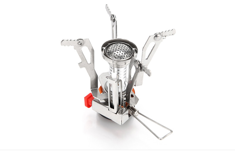 Đầu bếp lõm ngoài trời mini Đầu bếp có thể đóng mở ngoài trời bếp lò bếp gas với đánh lửa điện tử - Bếp lò / bộ đồ ăn / đồ nướng dã ngoại bếp gas mini nhỏ gọn