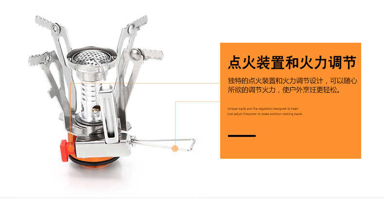 Đầu bếp lõm ngoài trời mini Đầu bếp có thể đóng mở ngoài trời bếp lò bếp gas với đánh lửa điện tử - Bếp lò / bộ đồ ăn / đồ nướng dã ngoại bếp gas mini nhỏ gọn