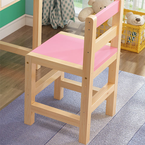 Solid wood children's study table desk supporting chair children's study chair home liftable chair