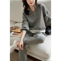 High quality loose profile sweatshirt Shirt pants sports casual suit women