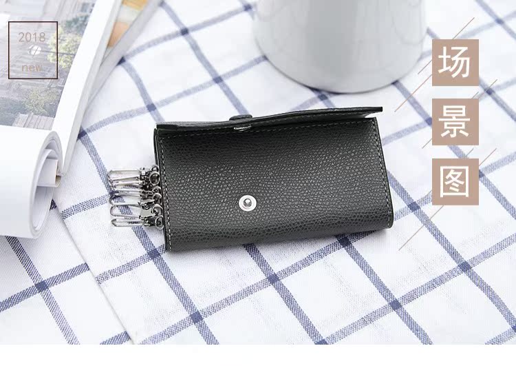 BOLIZ 2018 mới lớp vỏ cọ da hàng đầu - Trường hợp chính ví móc chìa khóa nữ