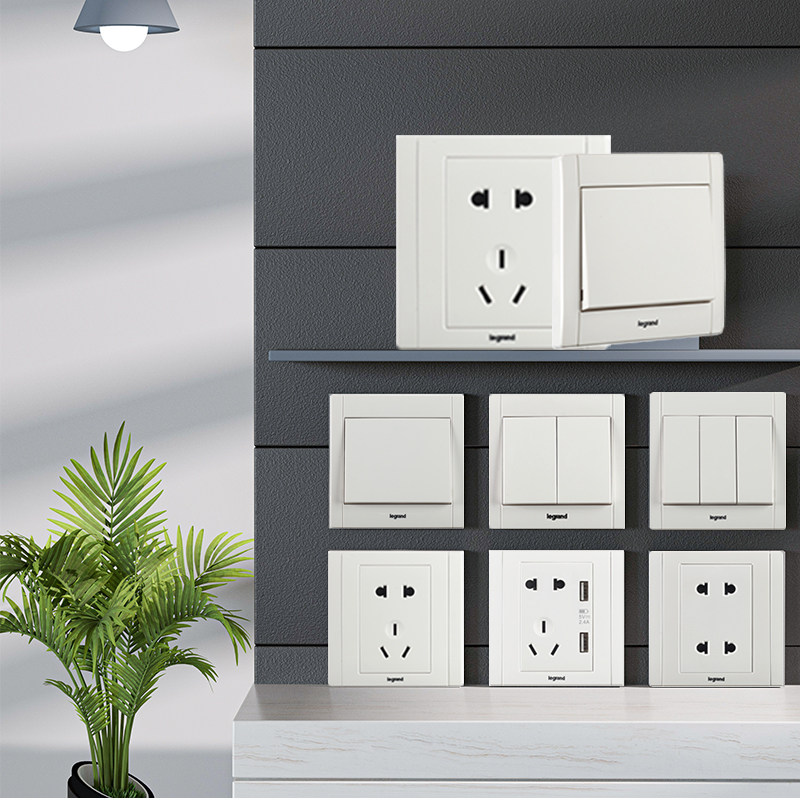 TCL Roglang Switch Socket Beauty Culvert Elegant White 5 Five Holes 23 Inserts Usb Wall Power Panel 86 Type-Taobao