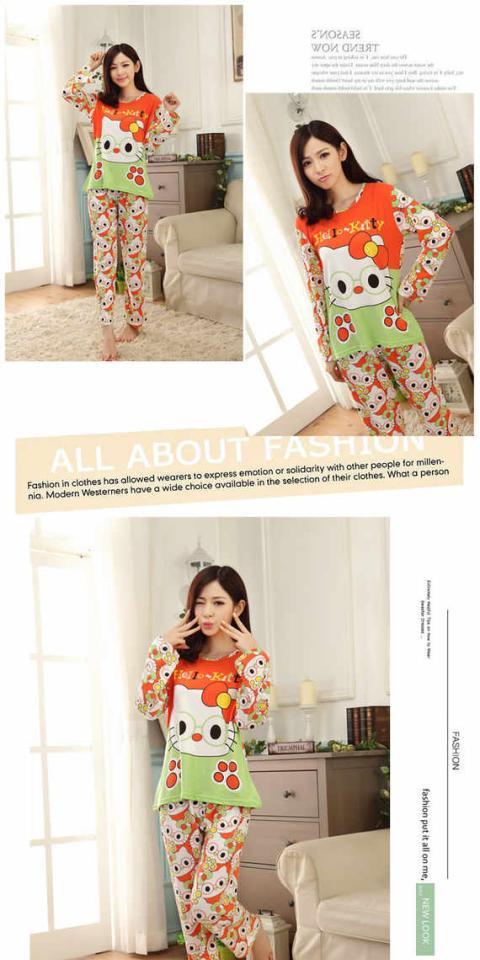 Mùa xuân và mùa thu Mùa đông Bộ đồ ngủ bé trai lớn cho bé gái Áo dài cotton 12-13-14-15-16 Năm học sinh trung học cơ sở bộ đồ the thao nữ hàng hiệu