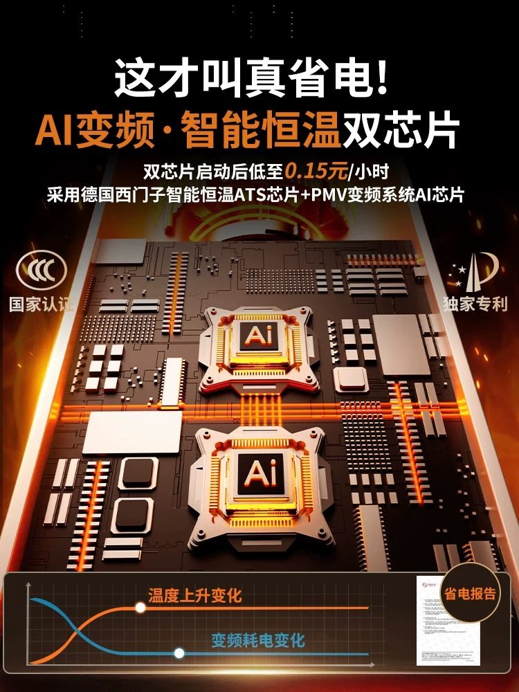 [Single Heating] Integrated 1.5 Hp Energy-Efficient Wall-Mounted Heater for Bathroom Use