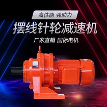  Planetary cycloid needle wheel reducer with motor Vertical small horizontal speed reducer National standard copper core motor mixer