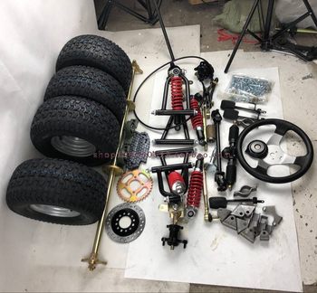 Homemade four-wheel kart accessories suspension