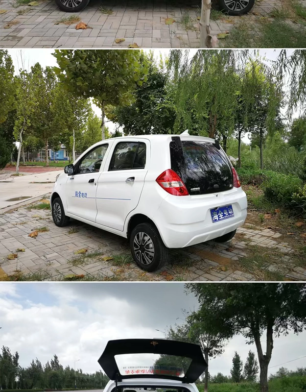 Xe điện mới Haiquan dành cho người lớn chạy xe điện bốn bánh năng lượng mới vỏ sắt và điện sử dụng pin du lịch kép - Xe đạp điện