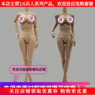 1 6 Female soldier man semi-plastic female plain joint movable art painting model spot