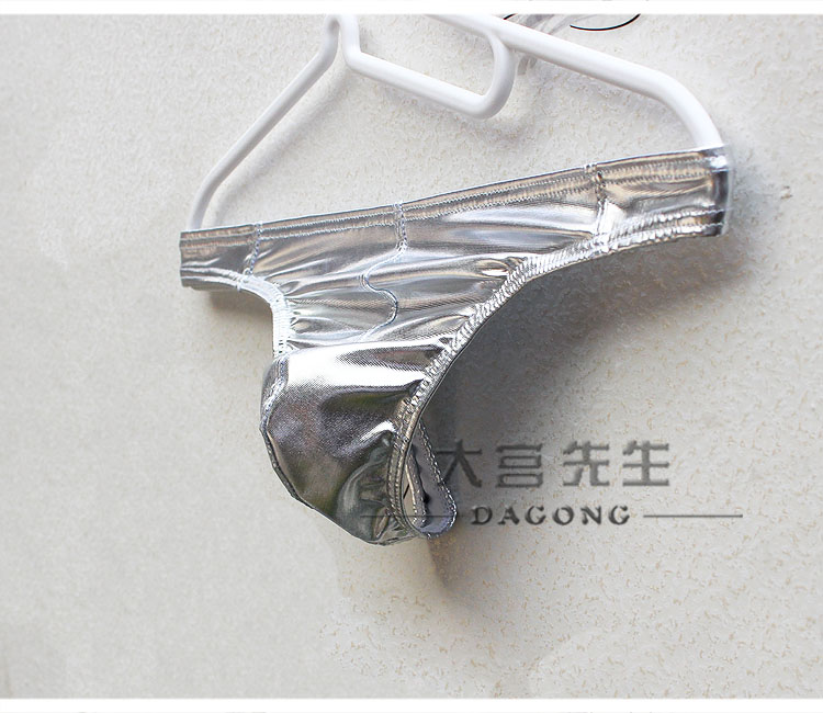 Thong nam bằng sáng chế da cá tính gợi cảm da nam thong thể thao thấp eo rò rỉ PP đồ lót nam thong quần lót nữ thun lạnh