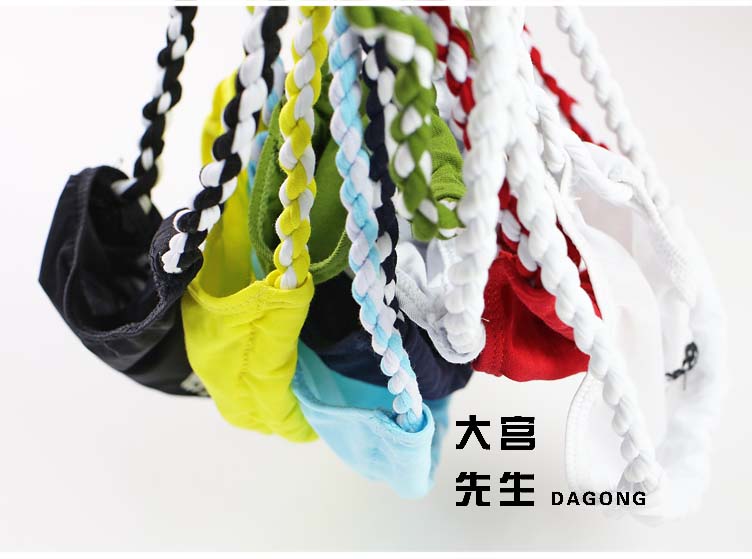 Quần sumo phong cách Nhật Bản thong nam cotton thêu rò rỉ PP đồ lót nam cá tính eo thấp gợi cảm nam thong quần lót chữ c