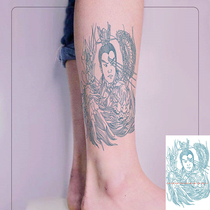 Three eyes Erlang God tattoo color line tattoo stickers male and female flower ARM ARM leg cut line Zhao Yun Yang Jian Qinglong