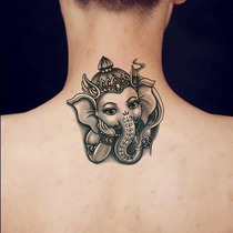 Tattoo stickers Waterproof simulation durable Thai Baby Elephant Tattoo Stickers Colored elephant totem men and women ankle arms