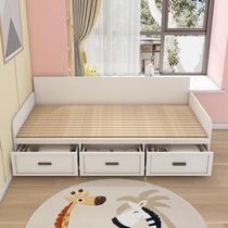 Nordic study tatami bed 1 2 meters small apartment multifunctional living room sofa drawer single storage bed 1 35m