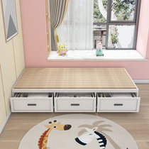 Custom tatami bed no bedside box storage storage bed modern minimalist high box small apartment drawer single bed