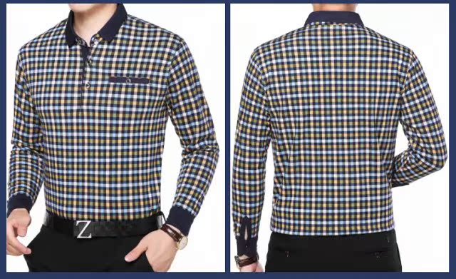 Áo phông mới 2018 cho bố mới tay dài tay cotton cotton trung niên 3540 băng lụa mỏng áo thun thể thao