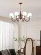 Floating Light Like a Dream, American Retro Glass Globe Chandelier, French-Style Brushed Bronze Chandelier for Living Room, Dining Room, Bedroom, Magic Bean Chandelier