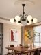 French Retro Black Magic Bean Chandelier Modern Minimalist Living Room Lamp Nordic Dining Room Bedroom Vintage Lamp