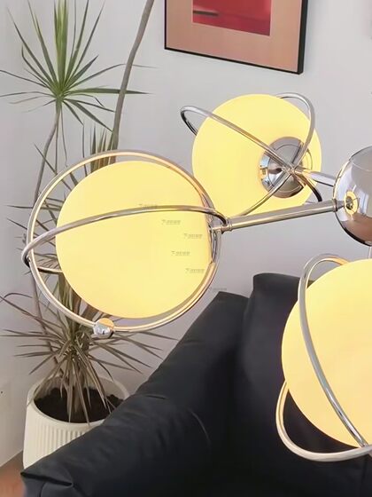 Bauhaus Retro Cosmic Planet Chandelier Modern Minimalist Living Room Dining Room Bedroom American French Vintage Magic Bean Lamp