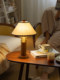 French-Style Vintage Sofa Side Cabinet, Atmospheric Table Lamp, High-End Retro Song Dynasty Aesthetics, Bedroom Embroidered Bedside Lighting