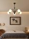 French Retro Black Magic Bean Chandelier Modern Minimalist Living Room Lamp Nordic Dining Room Bedroom Vintage Lamp