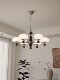 French-Style Mid-Century Living Room Chandelier with a High-End Feel, American Retro Style, Solid Wood Dining Room, Master Bedroom Glass Chandelier