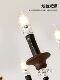 French Retro Candle Crystal Chandelier Black American Light Luxury Lamp Mid-Century South Asian Style Dining Room Bedroom Living Room Lighting Fixtures