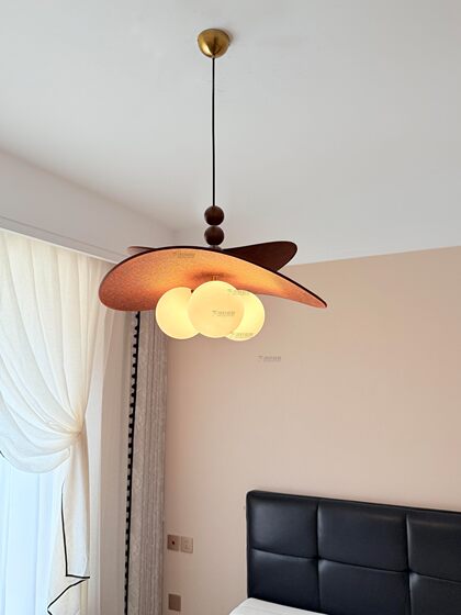 Vintage Restaurant Chandelier, French Retro Bedroom, Study, Bar, Dining Room, Potato Chip Magic Bean Lamp, Japanese-Style Rattan Lamp for Guesthouses