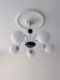 French Retro Glass Ball Chandelier Bauhaus Modern Cream Living Room Dining Room Bedroom Smart Medieval Magic Bean Lamp