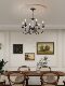 French Retro Candle Crystal Chandelier Black American Light Luxury Lamp Mid-Century South Asian Style Dining Room Bedroom Living Room Lighting Fixtures