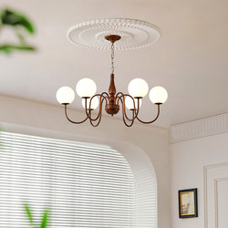 Floating Lights Like a Dream, American Retro Glass Globe Chandelier, French-Style Brushed Bronze Chandelier for Living Room, Dining Room, Bedroom, Magic Bean Chandelier