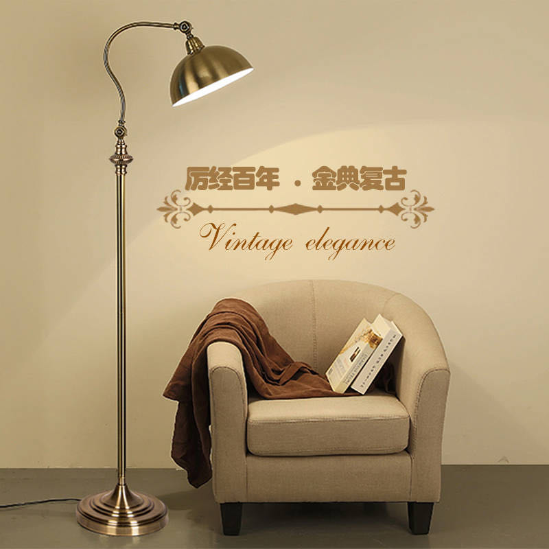 Nordic Retro Floor Lamp Living Room Bedroom Sofa Coffee Table Lamp Bedside Study LED Eye Protection Remote Control Standing Lamp