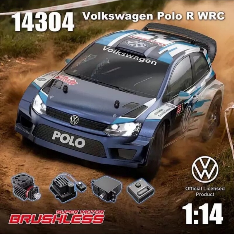 Meijiaxin Hyper 1:14 Brushless 14304 Remote Control Car Polo R Wrc High-Speed Rally Car Off-Road Vehicle