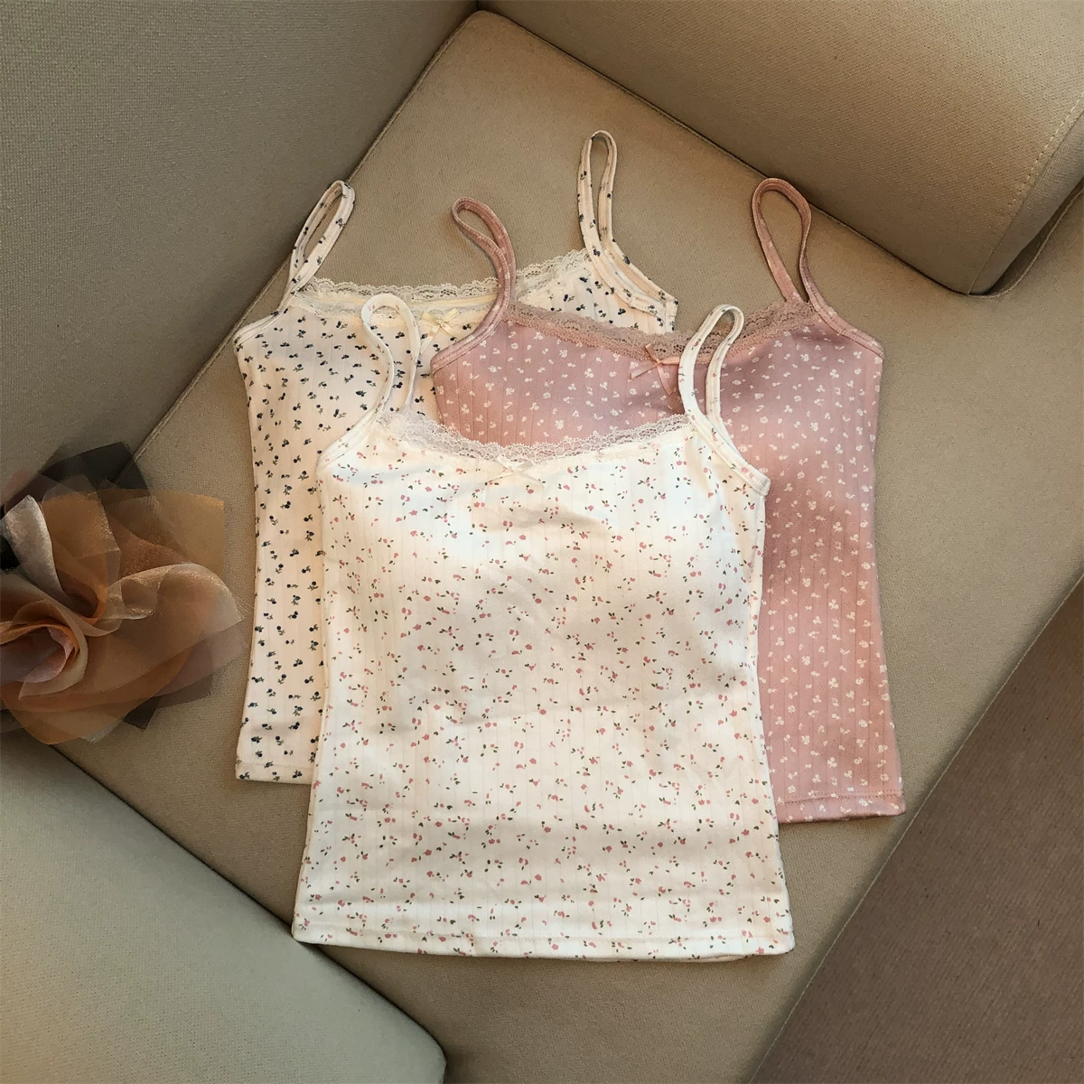 Рекомендованное оригинальное платье магазина Jade Closet Direct Store ~ Sweet Girl Pure Lace Lace Flower Broken Breast Cushion Straight