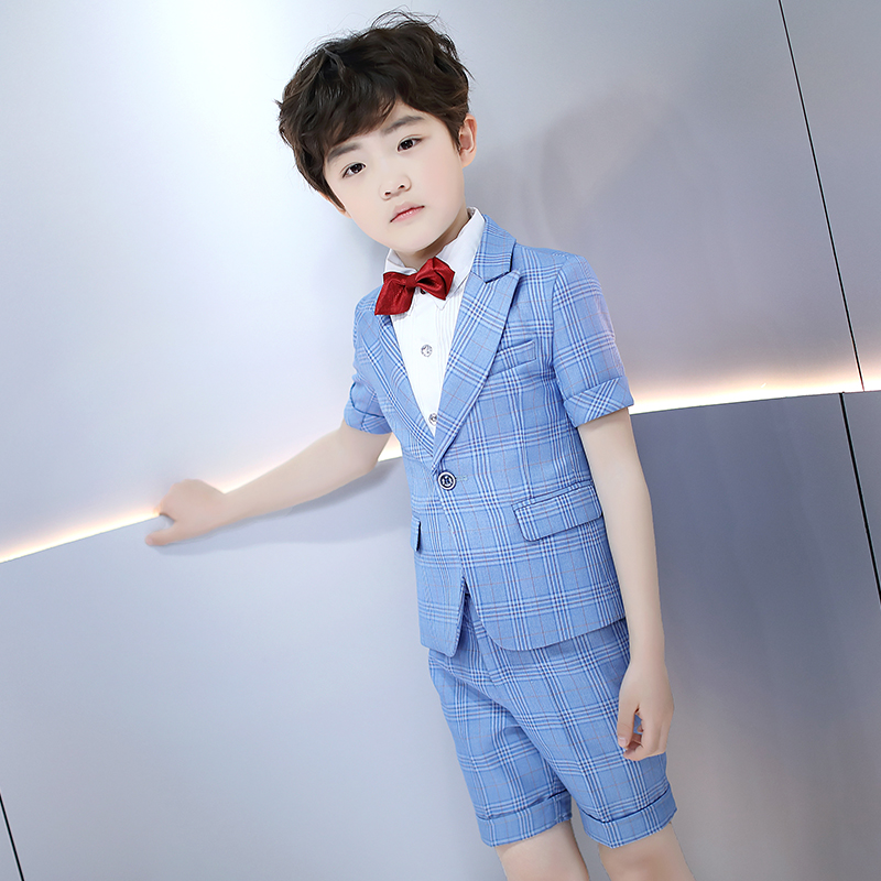 Childrens Suit Suit 2019 Suit New trai ăn mặc Nhỏ Anh Gió ShortshortS ShowSuit