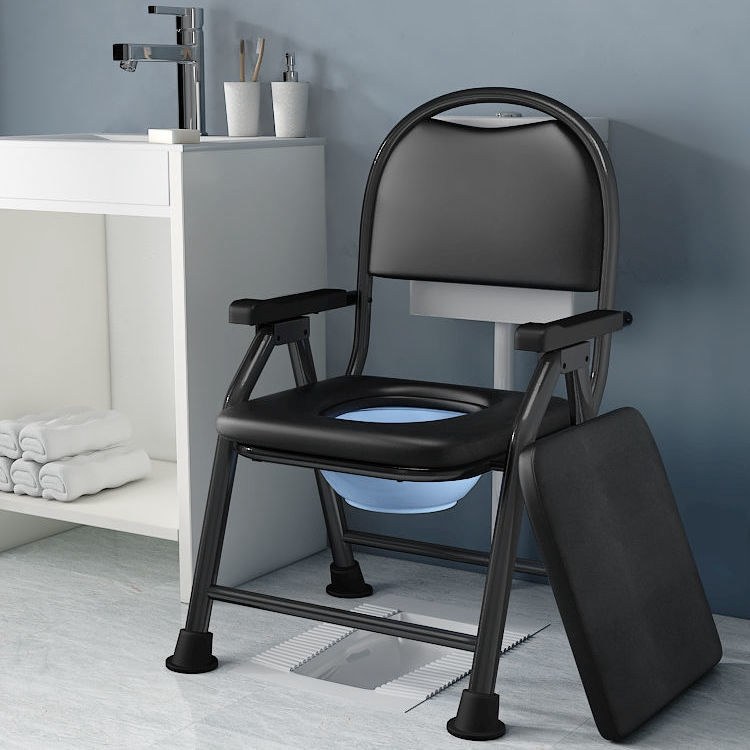The elderly bathe and sit dual-use chair reinforced toilet rural mobile toilet indoor toilet with armrests