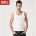 Áo vest nam cực nam cotton trẻ trung Thể thao áo len trắng tay không tay chạm đáy mùa hè thoáng khí Áo vest