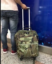 Double Shoulder Ella Can Push Backpack Travel Bag Bag Woman Oxford Cloth Large Capacity Light Suitcase Man 20 Inch Universal Wheel