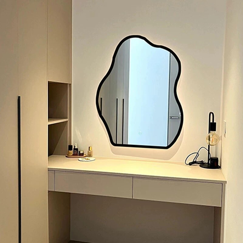 Smart Bathroom Mirror Scandinavian Bathroom Mirror Special-Shaped Cloud Mirror with Light Dressing Table Makeup Mirror Luminous Decorative Mirror Smart Bathroom Mirror Scandinavian Bathroom Mirror Special-Shaped Cloud Mirror with Light Dressing Table Makeup Mirror Luminous Decorative Mirror