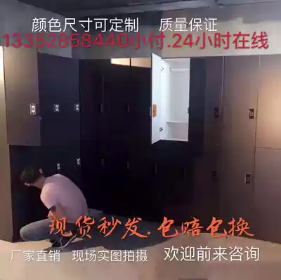 Custom wood locker staff storage cabinet with lock gym yoga bathroom Bath center wooden locker