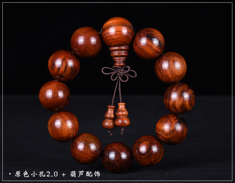 Vòng tay hạt gỗ hồng wenwan Lào đỏ hồng 2.0 vòng đeo tay đi bộ số lượng quà tặng đền tặng quà tặng nhà sản xuất nút thắt vòng tay tỳ hưu