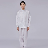 Белый топ с воротником-стойкой + брюки