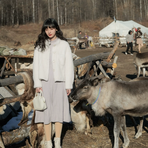 Шерстяная короткая демисезонная куртка, 2021 года